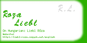 roza liebl business card