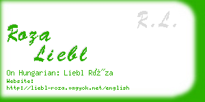 roza liebl business card